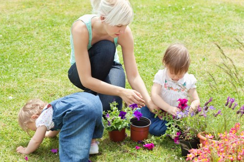 Recyclable garden materials prepared for collection